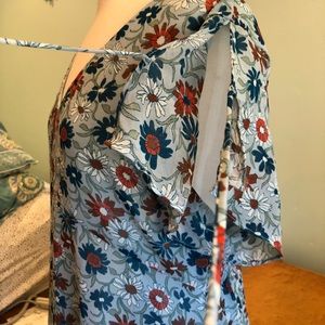 Madewell Floral Blue Dress size 14